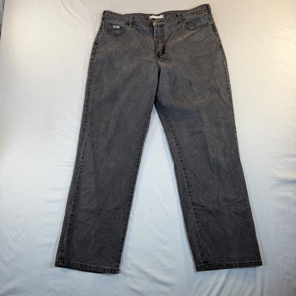 Vintage Lee Womens Relaxed Jeans Faded Black 14 Short 90s Normcore Grunge